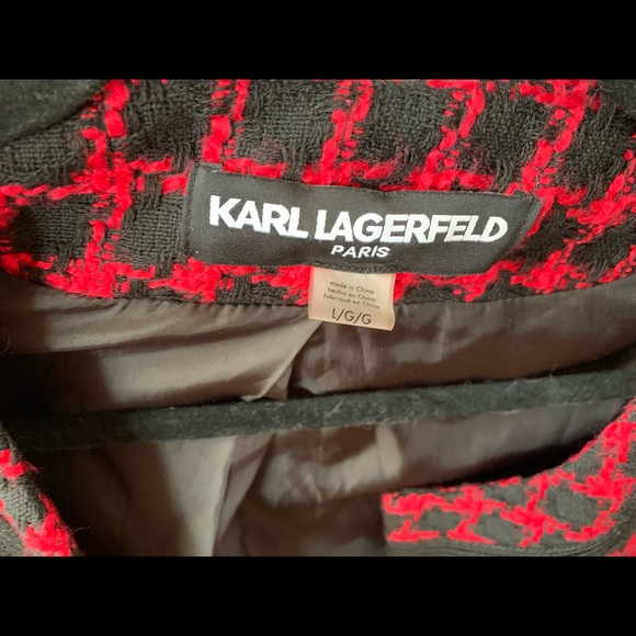 Karl Lagerfeld Cropped Tweed Jacket - Picture 2 of 2